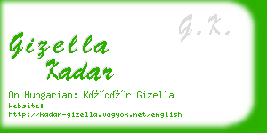 gizella kadar business card